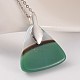Mixed Triangle Natural Agate Pendants PALLOY-JF00141-3