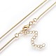Brass Round Snake Chains Necklace Making CHC-E017-01G-2