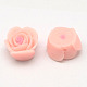 Abalorios de 3d flor rosa de arcilla polimérica hecha a mano  X-CLAY-Q201-M01-2