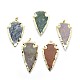Natural Indian Agate Pendants G-P383-07G-1