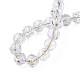 Transparentes craquements perles de verre brins X-GLAA-N051-02-4