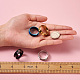 4pcs 4 colores ajustes de anillo de dedo acanalado de acero inoxidable STAS-TA0002-14B-6