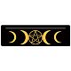 GORGECRAFT 10 x 3 Inch Wooden Tarot Card Stand Black Rectangle Shaped Tarot Card Moon and Pentagram Pattern Altar Display Holder for Witch Divination Tools Tarot Decor Wiccan Supplies DIY-WH0356-010-1