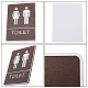 Acrylic TOILET Sign Stickers DIY-WH0183-20B-4