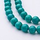 Chapelets de perles rondes en jade de Mashan naturelle G-D263-8mm-XS15-2