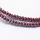 Electroplate Opaque Glass Beads Strands X-EGLA-J144-PL-B04-3