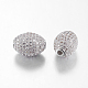 Perles de zircone cubique micro pave en Laiton ZIRC-F001-53P-2