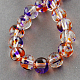 Two Tone Spray Painted Transparent Glass Bead Strands DGLA-R027-6mm-04-2