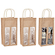 Джутовые мешочки для хранения вина на шнурке с прозрачным окном из ПВХ ABAG-WH0035-052B-1