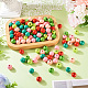 240шт 6 цвета натуральные деревянные бусины WOOD-TA0002-74E-8