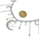 Colliers à pendentif en alliage étoile et croissant de lune NJEW-TA00119-3