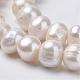 Fili di perle di perle d'acqua dolce coltivate naturali PEAR-D187-18-3
