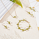 Anattasoul пластиковые жемчужные бусы цветок жизни висячие серьги и звено цепи браслет и кулон ожерелье SJEW-AN0001-19-7