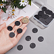 BENECREAT 30Pcs Black Flat Round Stamping Blank Tags 0.8 Inch/20mm Aluminum Tags with Hole for Laser Engraving Dog ID Tags Necklace Making FIND-BC0004-14-3
