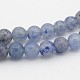 Naturelles aventurine bleu perles rondes brins G-N0120-08-4mm-1