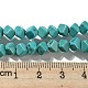 Teñidos abalorios turquesas sintéticas hebras G-G075-C02-02-5