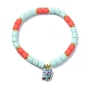 Bracelets extensibles en perles de colonne d’argile polymère BJEW-JB09782-03-1
