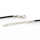 Verre balle pendentif ciré colliers de cordon NJEW-R231-01-3