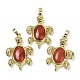 Подвески из натуральной красной яшмы и латуни KK-F887-01G-08-1