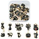 20 pièces 10 styles breloques en alliage d'émail&nbsp;ENAM-YW0003-16-1