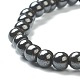 Synthetic Non-magnetic Hematite Beaded Stretch Bracelets BJEW-D446-B-22-3