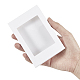 Chgcraft 30pcs 5x3 inche cajas de regalo blancas con ventana de pvc transparente caja de papel kraft para dulces CON-GL0001-01-04-3