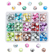 PandaHall 15 Color 10mm Baking Painted Glass Beads 200pcs Drawbench Round Loose Beads for Necklace Bracelets Making Jewelry Making GLAA-PH0008-07-10mm-2