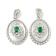 Латунные микропаве прозрачные подвески с фианитом KK-L211-007P-1