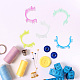 Hobbiesay 150 Stück 5 Farben transparente Kunststoff-Nähgarnspulenhalter-Clips TOOL-HY0001-10-6