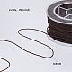 DIYのジュエリー  伸縮性ポリエステルコード付き  鋭い鋼はさみとステンレス鋼の大きな目ビーズ針  ブラック  0.8mm DIY-OC0001-11-3