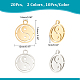 DICOSMETIC 20Pcs 2 Colors Yin Yang Pendant Stainless Steel Flat Round Hollow Protection Necklace Gold Color Spiritual Charms Small Tai Chi Pendant for DIY Jewelry Making STAS-DC0010-32-2