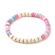 Ensemble de bracelets de perles heishi en pâte polymère BJEW-JB07242-03-4