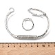 Set di braccialetti e anelli martellati Ring Braaa&nbsp;LS-SJEW-C008-01P-3