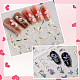 5 шт. 5 стиля с цветочным узором самоклеящиеся наклейки для ногтей для домашних животных&nbsp;MRMJ-SP0001-24-5