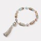 Bracelets de perles en jasper aqua terra synthétique et naturel avec breloque BJEW-JB03721-1