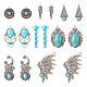 16шт 8 стиля подвески из синтетического бирюзового сплава FIND-TA0002-57-2