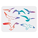 FINGERINSPIRE Seagull Stencils for Painting 29.7x21cm Flying Birds Stencil Reusable Hawks Stencil DIY Craft Bird Drawing Stencil for Painting on Wood Paper Fabric Floor Wall DIY-WH0202-194-1