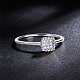 SHEGRACE Elegant Fashion 925 Sterling Silver Square Finger Ring JR358A-2