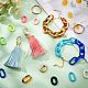 PH PandaHall 10 Sets Acrylic Link Ring Wristlet Keychain Trendy Bracelet Making Kit DIY-PH0009-41-2