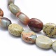Chapelets de perles en jaspe aqua terra naturel G-I213-06-10x8mm-3