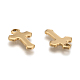 Ion Plating(IP) 304 Stainless Steel Tiny Cross Charms STAS-L159-06G-2
