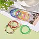 Ensembles de bracelets extensibles en perles acryliques transparentes de couleur ab BJEW-JB09047-2