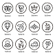 Timbres de sceau de fer AJEW-BC0005-41-4