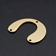 201つのステンレス鋼のアーチのシャンデリアのコンポーネントのリンク  3穴リンク  レーザー切断  非対称のU字型  ゴールドカラー  19x24x1mm  穴：1.6mm STAS-R111-LA169-2