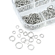12 estilos 304 conjuntos de anillos de salto de acero inoxidable DIY-FS0004-13-4