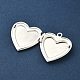 Подвески-медальоны в форме сердца из латуни KK-K414-12B-S-2
