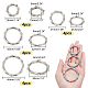 Pandahall elite 16 pz 4 stili anelli a molla in lega di zinco FIND-PH0007-92-2