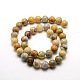 Round Natural Crazy Agate Beads Strands G-P058E-01-1