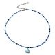 Alloy Enamel Heart Charm Necklace NJEW-PH01493-04-1