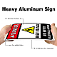 Segnali di avvertimento in alluminio con protezione UV e impermeabile globleland AJEW-GL0001-01B-05-4